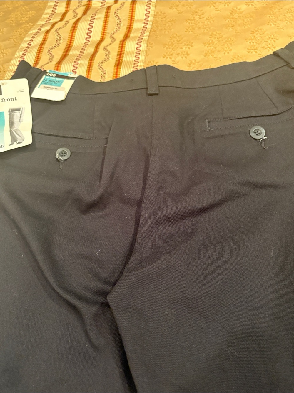 NWT Lee Straight Leg Pants, Black, Slims You, Plain Front, Relaxed Fit, 12S - Picture 10 of 12